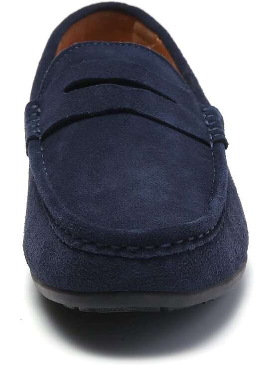 FASHION Men\'s Blue Suede Leather Loafers Penny Slip On Walking Casual Shoes main image 6